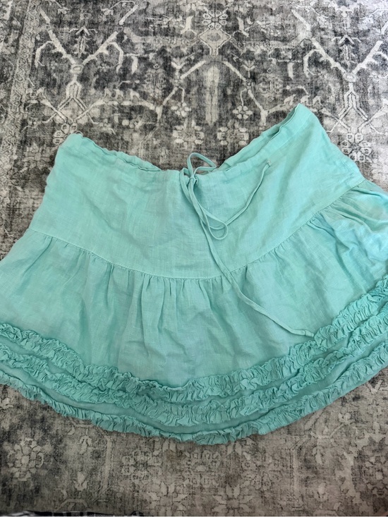 Juicy Couture Dresses & Skirts - Vintage Juicy Couture Aqua Tiered Ruffle Mini Skirt